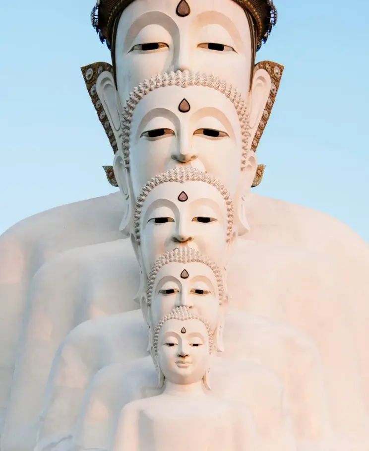 Peaceful statue in nature